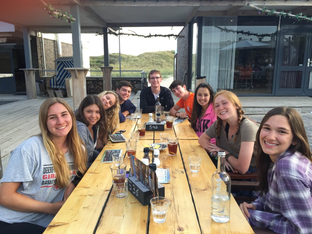 Dinner at the beach in Noordwijk.