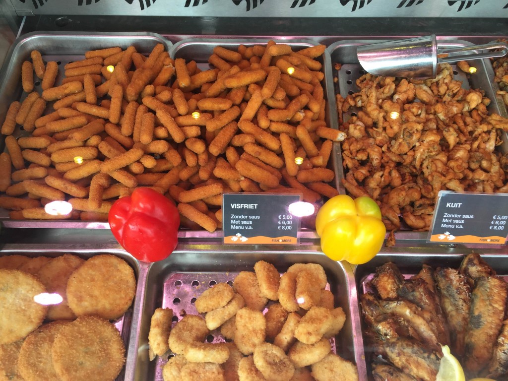 Delicious fried fish lunch en route to Haarlem.