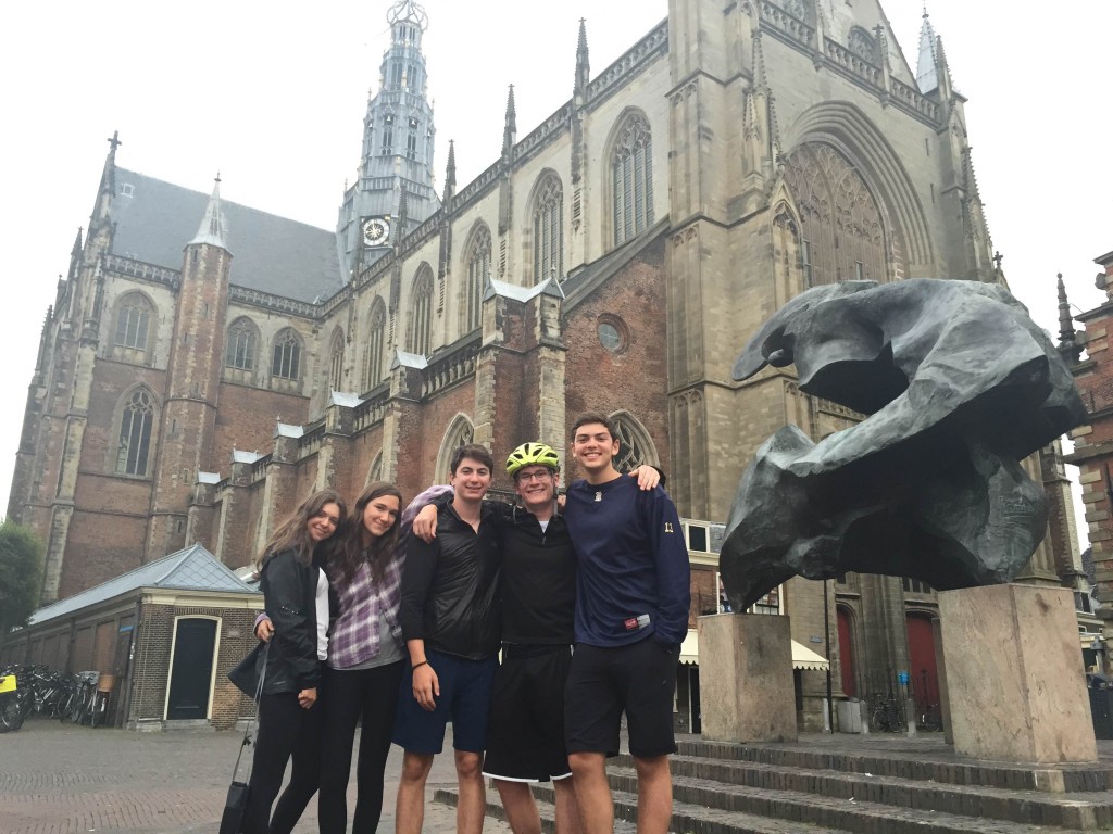 Enjoying the town of Haarlem.